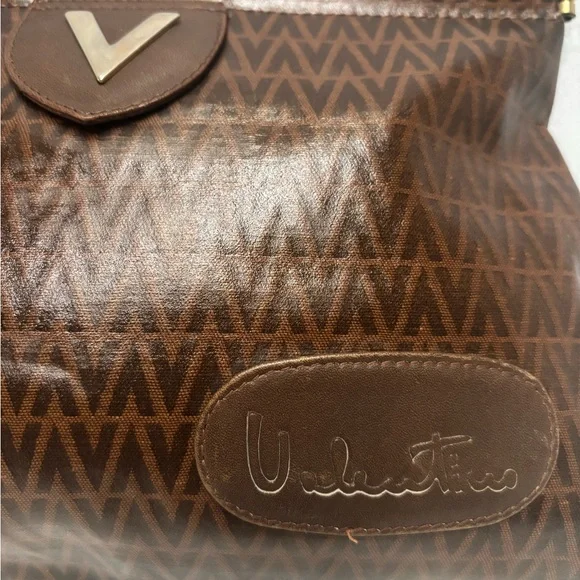 Valentino Dark Brown Patterned Clutch - Picture 2 of 5